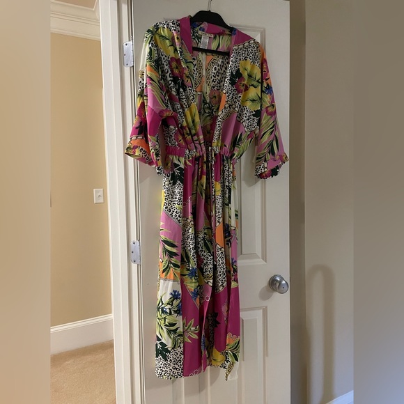 NEW! Camille & Co Paradise Floral Print Kimono Wrap - S - Picture 2 of 8